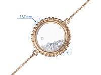 Браслет из красного золота с бриллиантами и сапфировым стеклом э0286бр12240365