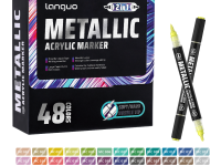 Набор маркеров акриловые металлик, двусторонние Languo, 48 цветов