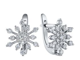 Серьги из белого золота с бриллиантами э4701сг09151700