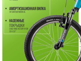 Детский велосипед Titan Racing Calypso 20, год 2024, цвет Зеленый-Голубой