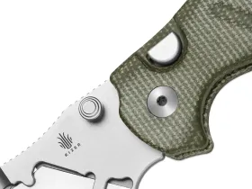 Складной нож Kizer C01C Uti 2, сталь 5Cr15MoV, рукоять микарта, зелёный