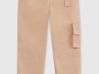 Брюки прямого силуэта с карманами и поясом