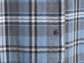 Рубашка в клетку на кнопках, Голубой