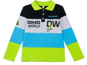 Сорочка трикотажная с воротником поло для мальчиков