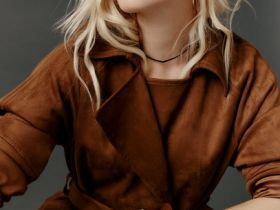 Тренч из искусственной замши, Желтый