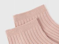 Короткие носки в рубчик, Розовый