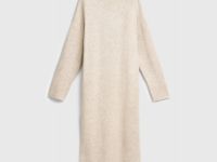 Платье-свитер с содержанием шерсти, Бежевый