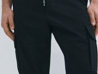 Джоггеры из твила с карго-карманами, Черный