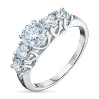 Классическое кольцо из белого золота э4712кц11190030_white