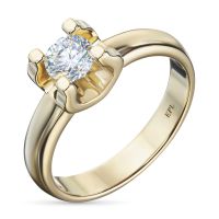 Классическое кольцо из желтого золота э0312кц06200855_white