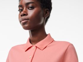 Женское поло Lacoste классического кроя из хлопка пике