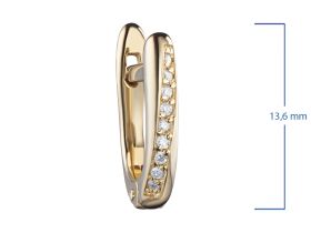 Серьги из желтого золота с бриллиантами э0301сг06210501
