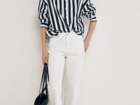 Рубашка изо льна с вискозой, Синий