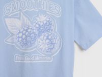 Футболка с принтом для девочек, Голубой