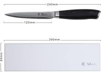 Wakoli Профессиональный поварской нож из настоящей японской дамасской стали с рукояткой из микарты 12 см Wakoli Mikata