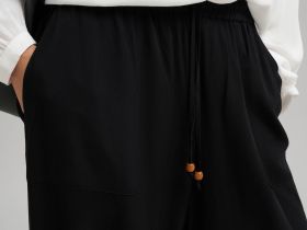 Брюки-палаццо с эластичным поясом