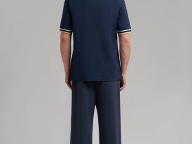 Поло свободного кроя из хлопка пике