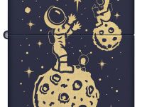 Зажигалка ZIPPO Lost in Space Design с покрытием Navy Matte, латунь/сталь, синяя, 38x13x57 мм