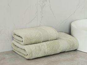 Полотенце махровое Nell, серо-зеленое