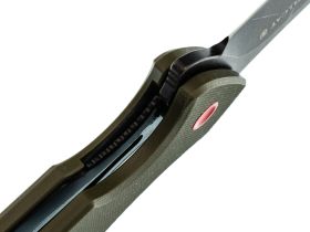 Складной нож Mr.Blade Hellcat Mandalorian blackwash, сталь VG-10, рукоять Olive G10