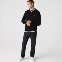 Мужской хлопковой свитер Lacoste с V-образным вырезом