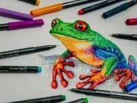 Линер Koh-I-Noor "Fineliner" 0,3 мм, оранжевый светлый