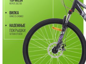 Горный велосипед Stark Slash 29.1 D, год 2024, цвет Черный-Фиолетовый, ростовка 22