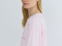 Футболка с бархатным принтом, Розовый