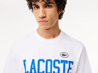 Мужская Футболка Lacoste из хлопка с контрастным значком