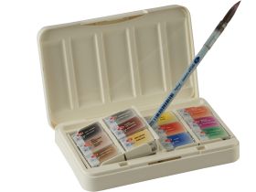 Набор акварели "Белые Ночи" Анималистика, 12 шт х 2,5 мл, палитра, пластик