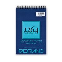 Альбом для смешанных техник на спирали Fabriano "1264 MIX MEDIA" 14,8х21 см 15 л 300 г