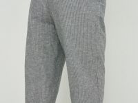 Льняные брюки Baggy, Серый