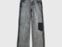 Прямые джинсы со средней посадкой, Серый