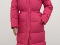 Утепленное пальто с талией на кулиске