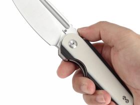 Складной нож Tenable Rafe L, сталь 14C28N, рукоять черно-белый G10