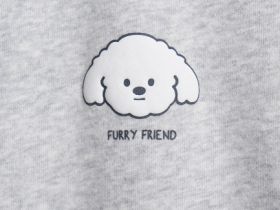 Свитшот с принтом для девочек, Серый