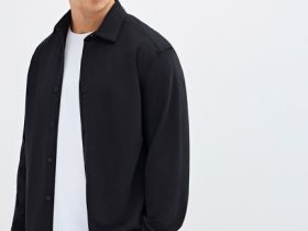 Классическая рубашка из хлопка, Черный