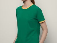 Футболка из хлопка с контрастной окантовкой