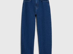 Джинсы Barrel с высокой посадкой, Синий