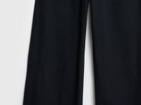 Утеплённые широкие джинсы, Черный