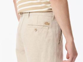 Мужские шорты Lacoste из смеси хлопка и льна
