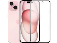 Защитное стекло для экрана и объектива камеры Wiwu (WI-IP002) для Apple iPhone 16 Pro антибликовое (черная рамка)