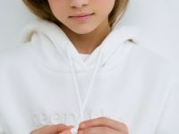 Худи с вышивкой для девочек, Белый