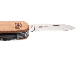 Нож перочинный Stinger 89 мм, 15 функций, коричневый, в блистере