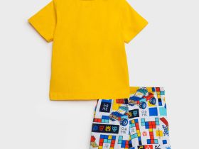 Комплект детский трикотажный для мальчиков: фуфайка (футболка), шорты