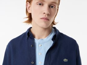 Мужская льнаная рубашка Lacoste