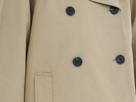 Укороченная куртка-тренч, Бежевый