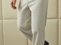 Брюки из вельвета, Белый