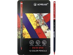 Набор карандашей цветных ACMELIAE "Blackwood Artmate" 12 цв, в металлическом футляре