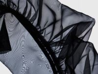 Бомбер из органзы для девочек, Черный